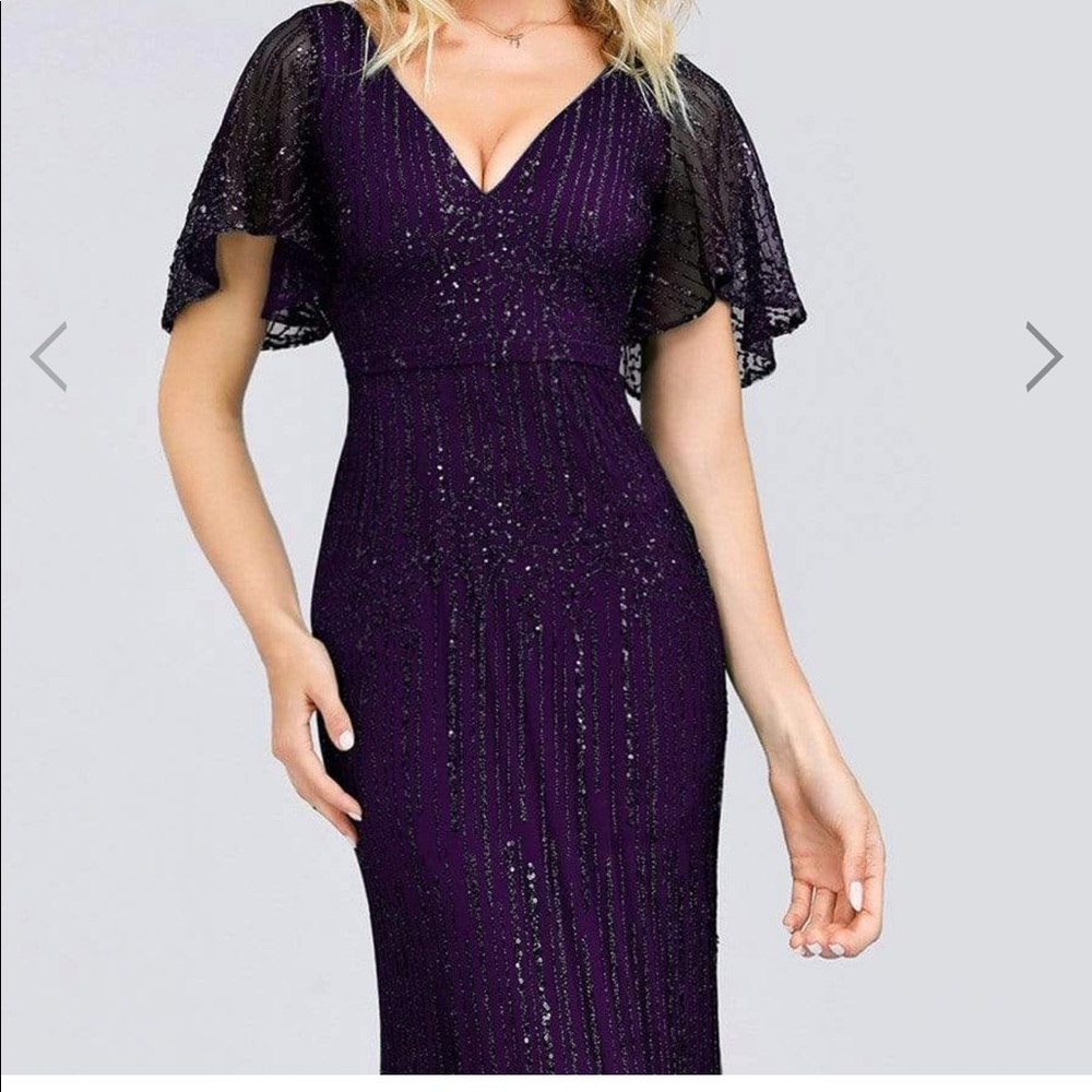 Purple Ever Pretty Sequin gown